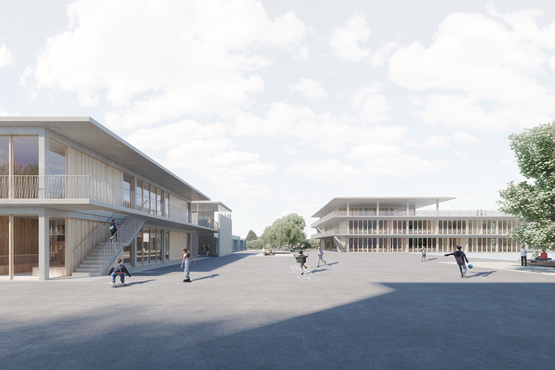 Erweiterung Schule Altikofen, Ittigen - Visualisierung Aussen